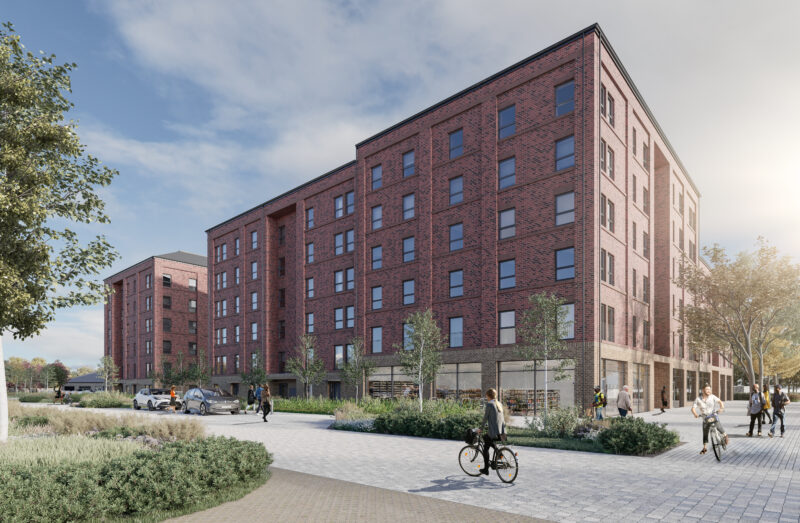 Illustrative visual of new commercial units in Granton Waterfront.