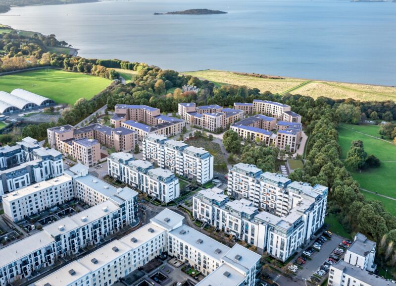 Illustrative visual of Western Villages housing development from aerial view