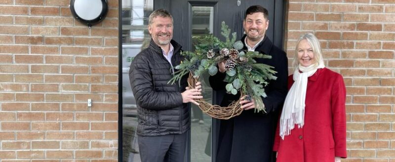 Council leader celebrates opening of housing development